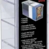 4-Compartment Card Storage Box - Clear