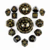 Complete Dice Set D3 D100 Blackyellow