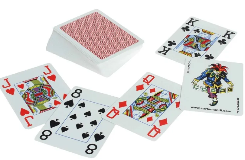 Copag Poker Size - 4 Corner Jumbo Index, 100% Plastic (Red)