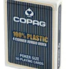 Copag Poker Size - 4 Corner Jumbo Index, 100% Plastic (Blue)