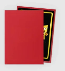 Crimson Matte Sleeves Standard Size 100 Dragon Shield