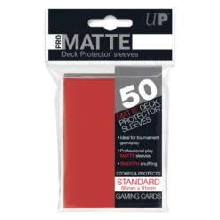 50ct Pro-Matte Red Standard Deck Protectors