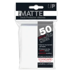 50ct Pro Matte White Standard Deck Protectors Ultrapro
