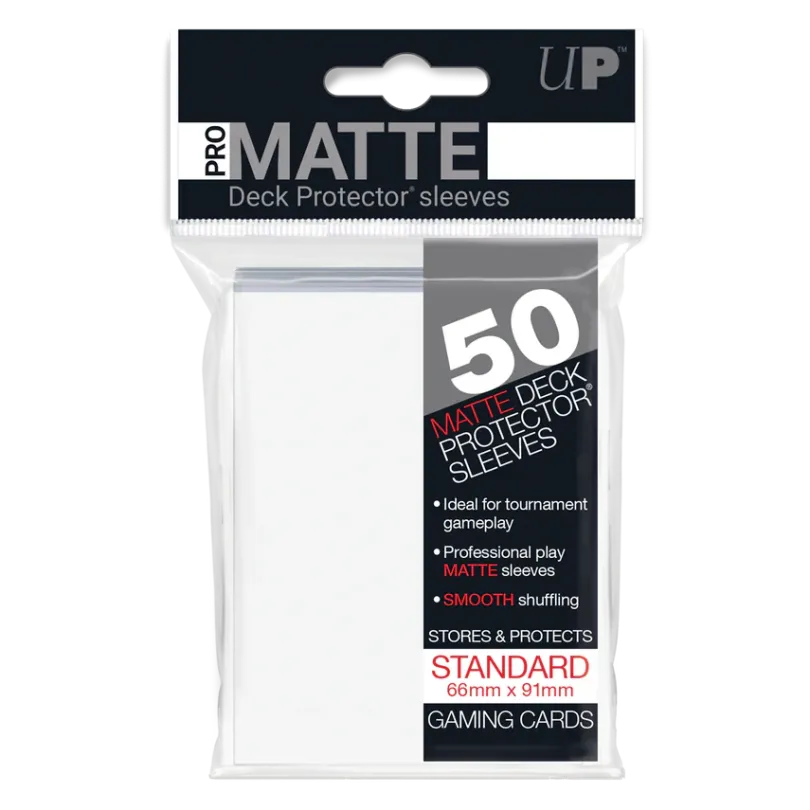 50ct Pro Matte White Standard Deck Protectors Ultrapro