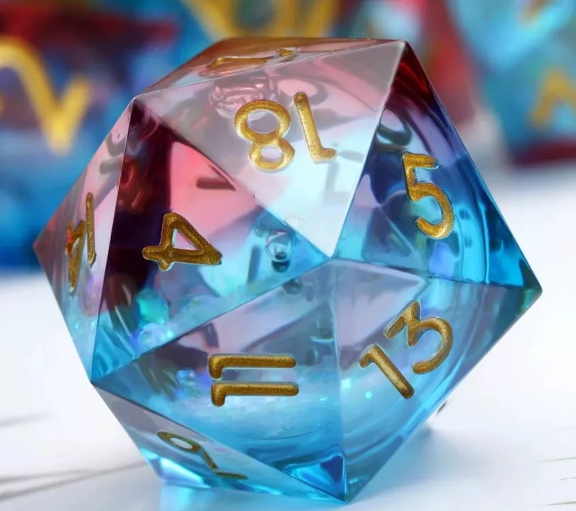 D20 Blue And Red Liquid Core (33mm)
