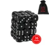 D6 Dice Set Black (36)