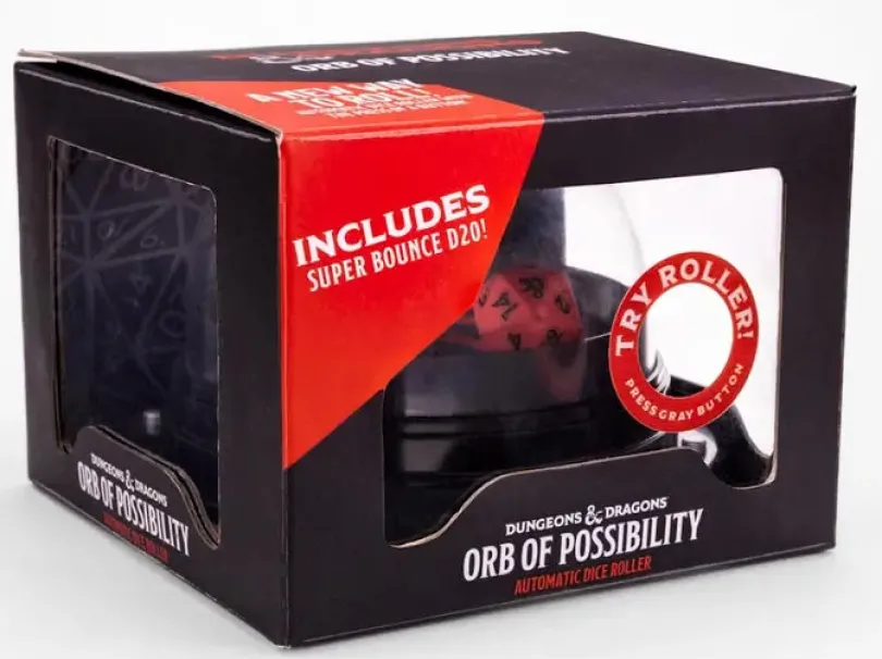 D&D Orb of Possibility Dice Roller with Silicone d20