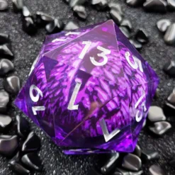 D20 Emerald Eye (33mm) - Purple/Eye