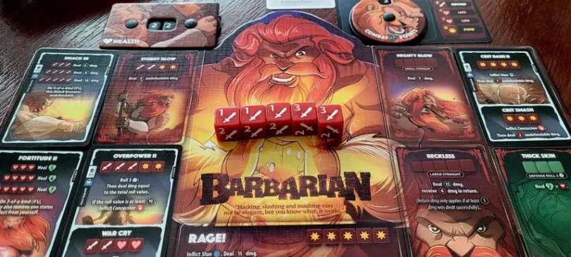 Dice Throne: Season One ReRolled – Barbarian v. Moon Elf