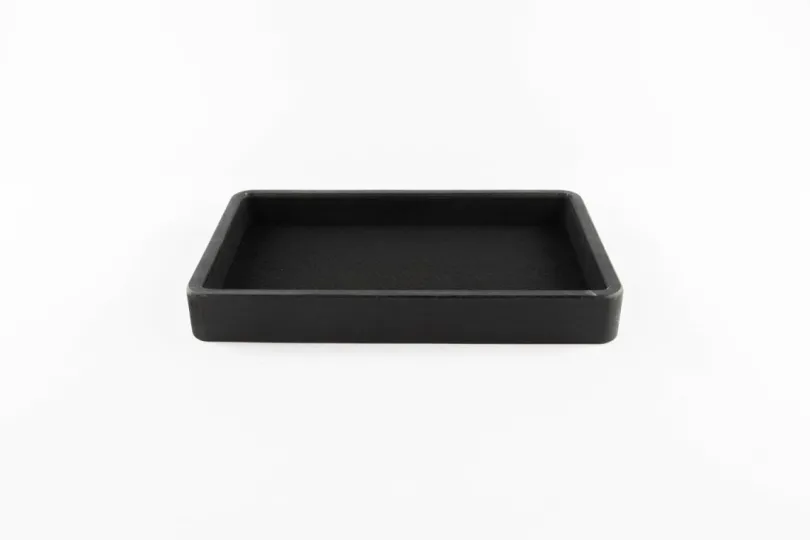 Dice Tray Real Wood - Black