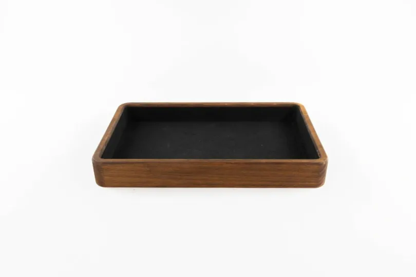 Dice Tray Real Wood - Brown