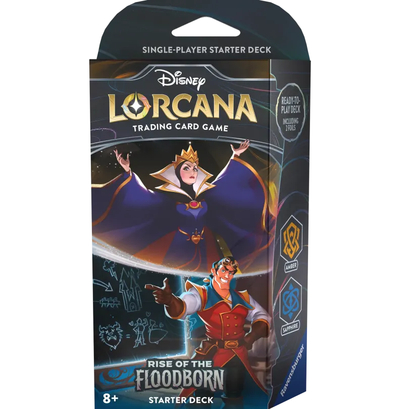 Disney Lorcana TCG: Rise of the Floodborn - Starter deck - Wicked Queen and Gaston (Amber & Sapphire)