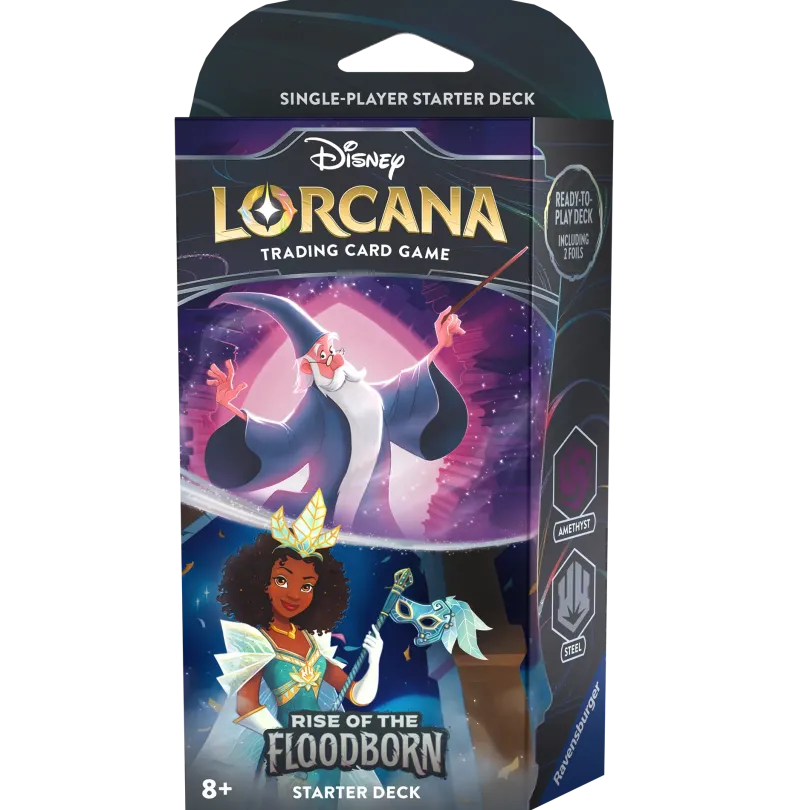 Disney Lorcana TCG: Rise of the Floodborn - Starter deck - Merlin and Tiana (Amethyst & Steel)