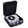 Domino Double 12 Mexican Train Black Aluminum Case