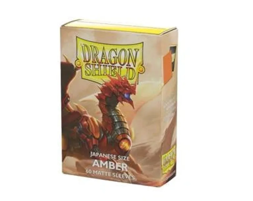 Dragon Shield Japanese Matte Sleeves Amber 60 Sleeves Dragon Shield