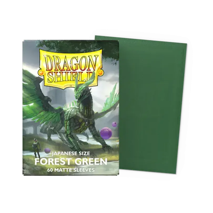 Dragon Shield Japanese Size Matte Sleeves Forest Green Dragon Shield