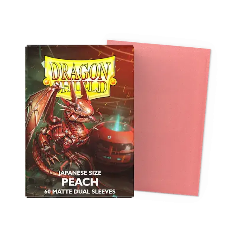 Dragon Shield Japanese Size Matte Dual Sleeves Peach Dragon Shield