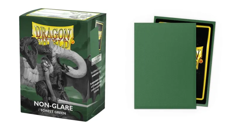 Dragon Shield Matte Non Glare Sleeves Forest Green 100 Sleeves Dragon Shield