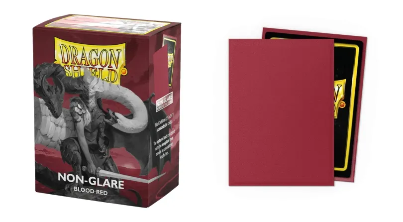 Dragon Shield Matte Non Glare Sleeves Blood Red 100 Sleeves Dragon Shield