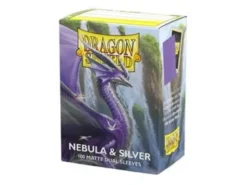Dragon Shield Sleeves Standard Size Matte Dual Nebula Silver 100 Sleeves Dragon Shield