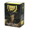 Dragon Shield Sleeves - Standard size - Matte Dual - Black & Gold (100 Sleeves)