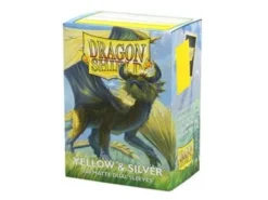 Dragon Shield Sleeves Standard Size Matte Dual Yellow & Silver (100 Sleeves)