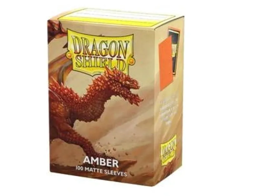 Dragon Shield Standard Matte Sleeves Amber 100 Sleeves Dragon Shield