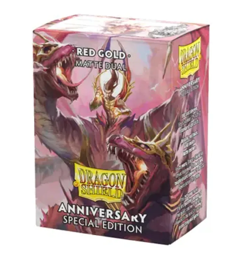 Dragon Shield Standard Matte Dual Sleeves Special Edition - Pomegranate & Gold