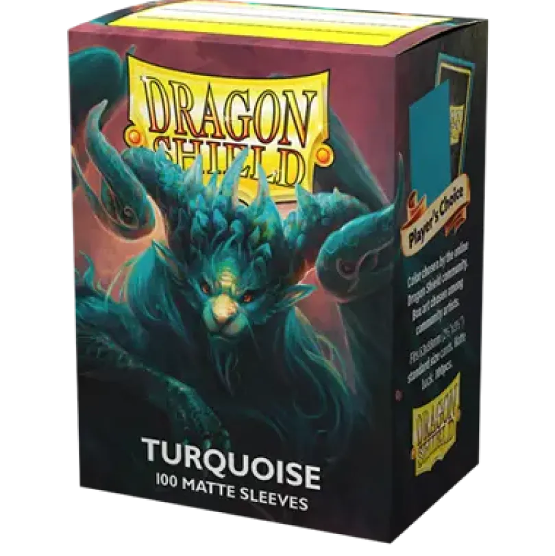 Dragon Shield Standard size Matte Sleeves Turquoise 'Atebeck' (100 Sleeves)