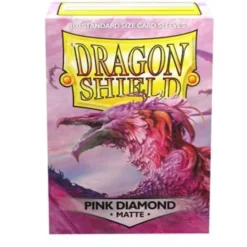 Dragon Shield Standard Sleeves Pink Diamond Matte 100 Sleeves Dragon Shield