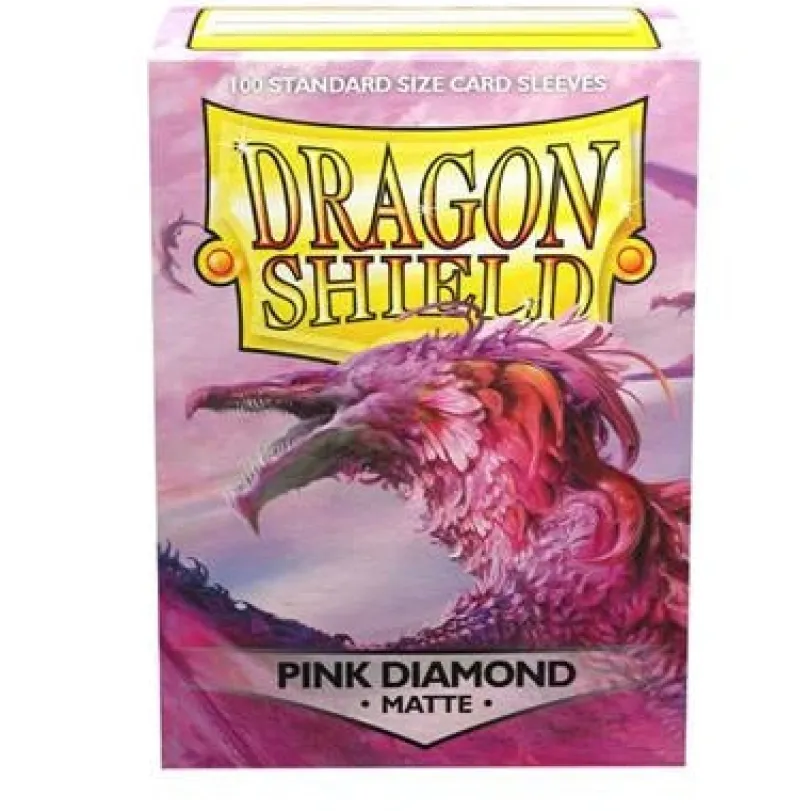 Dragon Shield Standard Sleeves Pink Diamond Matte 100 Sleeves Dragon Shield