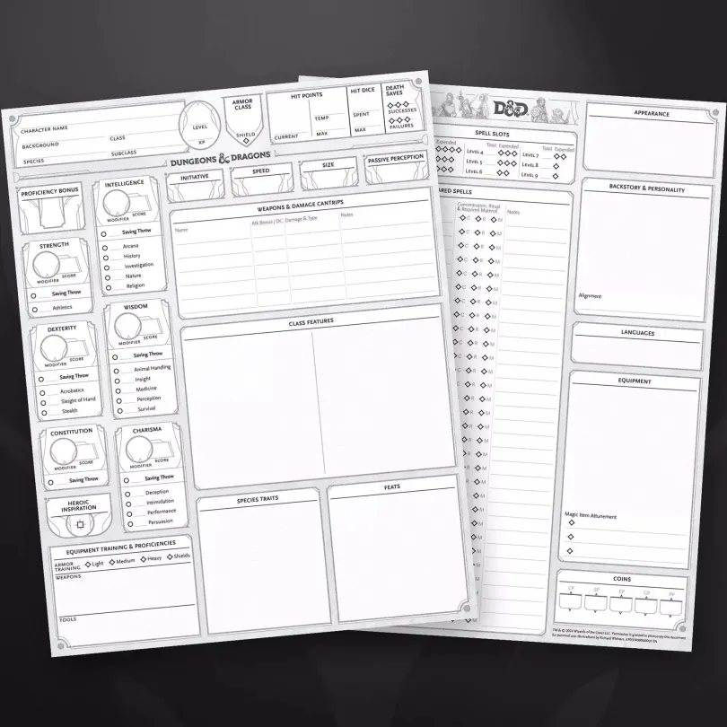 Dungeons & Dragons: 2024 - Character Sheets