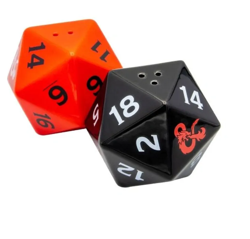 Dungeons & Dragons 3D Salt and Pepper Shaker Dice