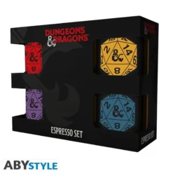 Dungeons & Dragons: Set 4 espresso mugs - D20