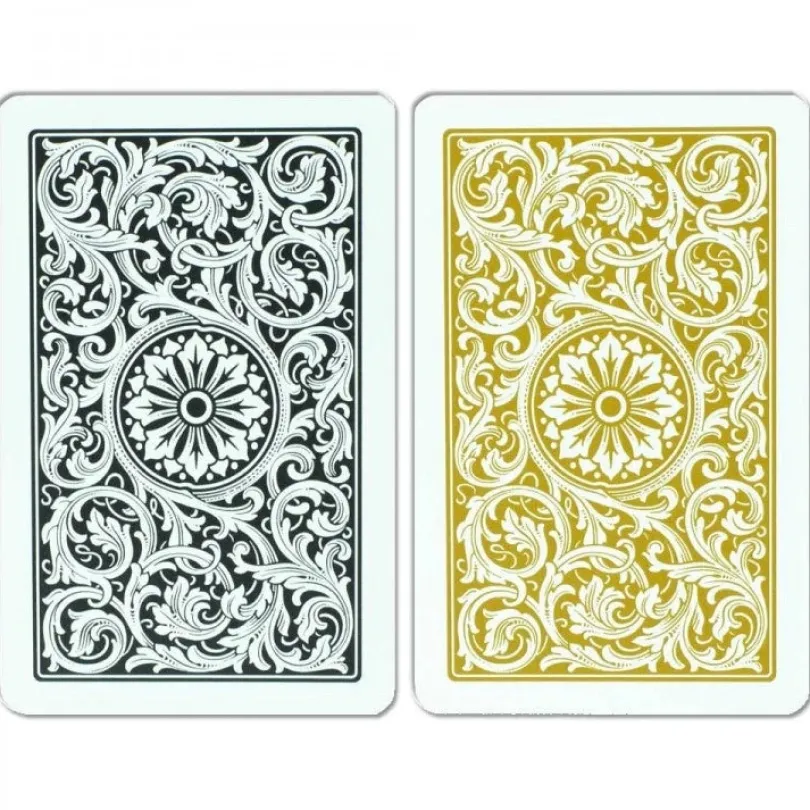 Elite 1546 Playing Cards Bridge Size Black/Gold Double Deck Set Copag