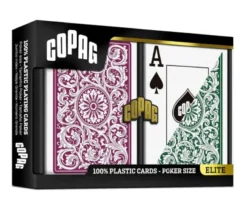 1546 Elite Poker size - Jumbo index playing cards double deck Burgundy/Green