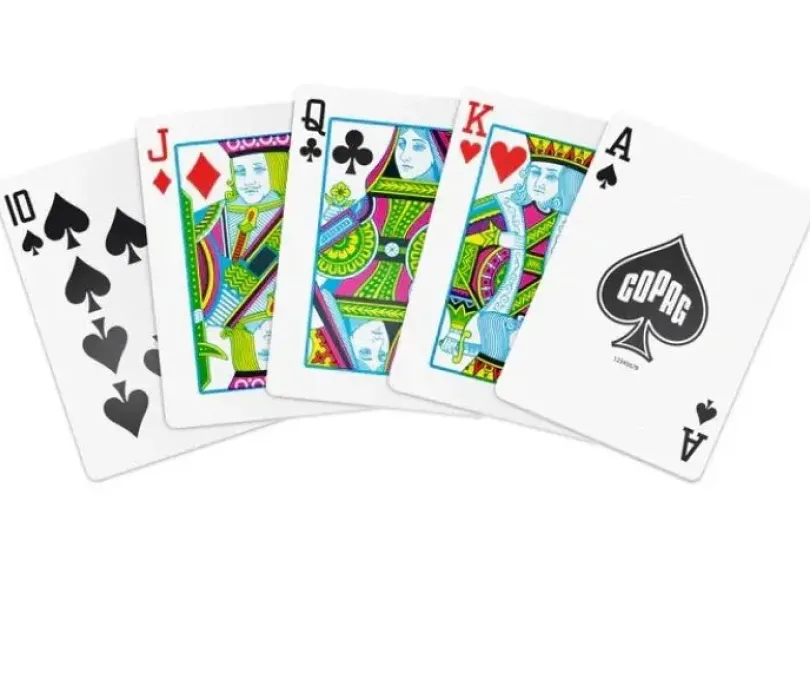 1546 Elite Poker size - Regular index playing cards double deck Burgundy/Green