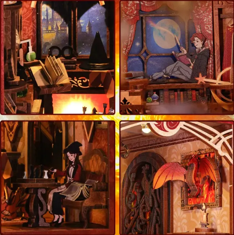 Flame Common Room Book Nook Kit Cutebee Cutebee