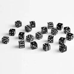Full Pack of D6s Black & White (20)