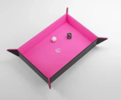 Gamegenic - Magnetic Dice Tray Rectangular: Black / Pink