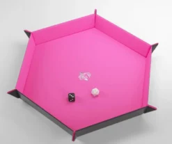 Gamegenic - Magnetic Dice Tray Hexagonal: Black / Pink