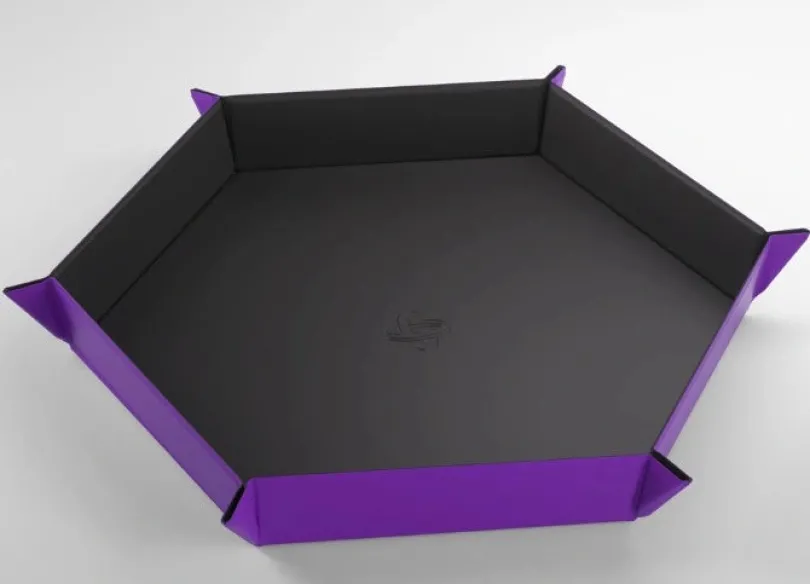 Gamegenic - Magnetic Dice Tray Hexagonal: Black / Purple