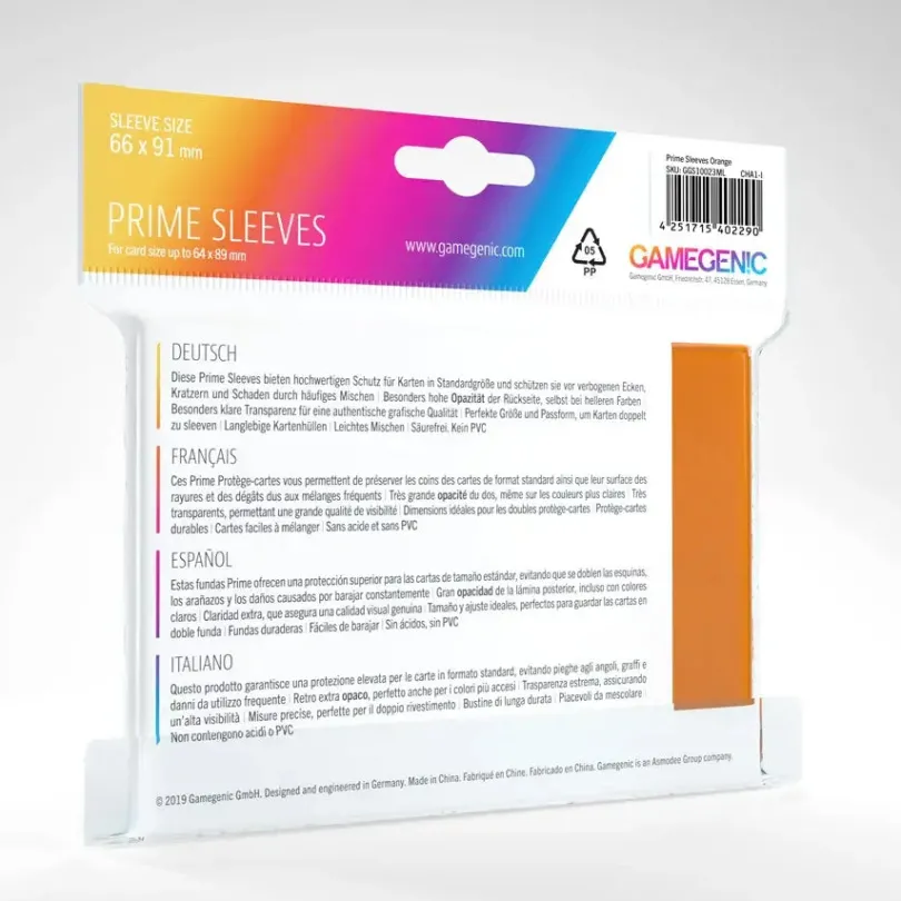 Gamegenic - Prime Sleeves Orange (100 Sleeves)