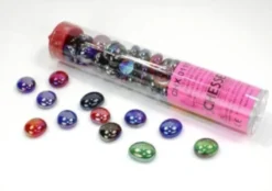 Glass Gaming Stones - Mixed colors Iridized Glass Stones (40)
