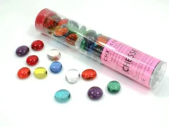 Glass Gaming Stones - Translucent Assorted Colors (40)