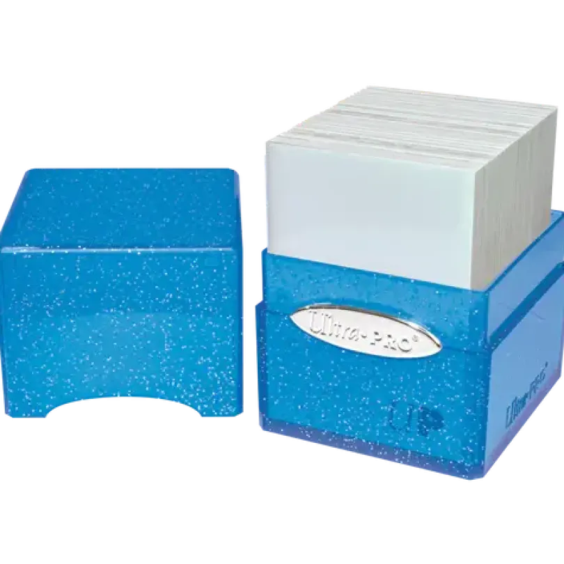 Glitter Satin Cube - Blue