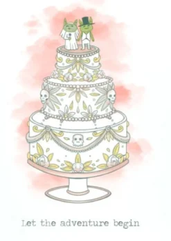 Gratulationskort - Goblin Wedding Cake