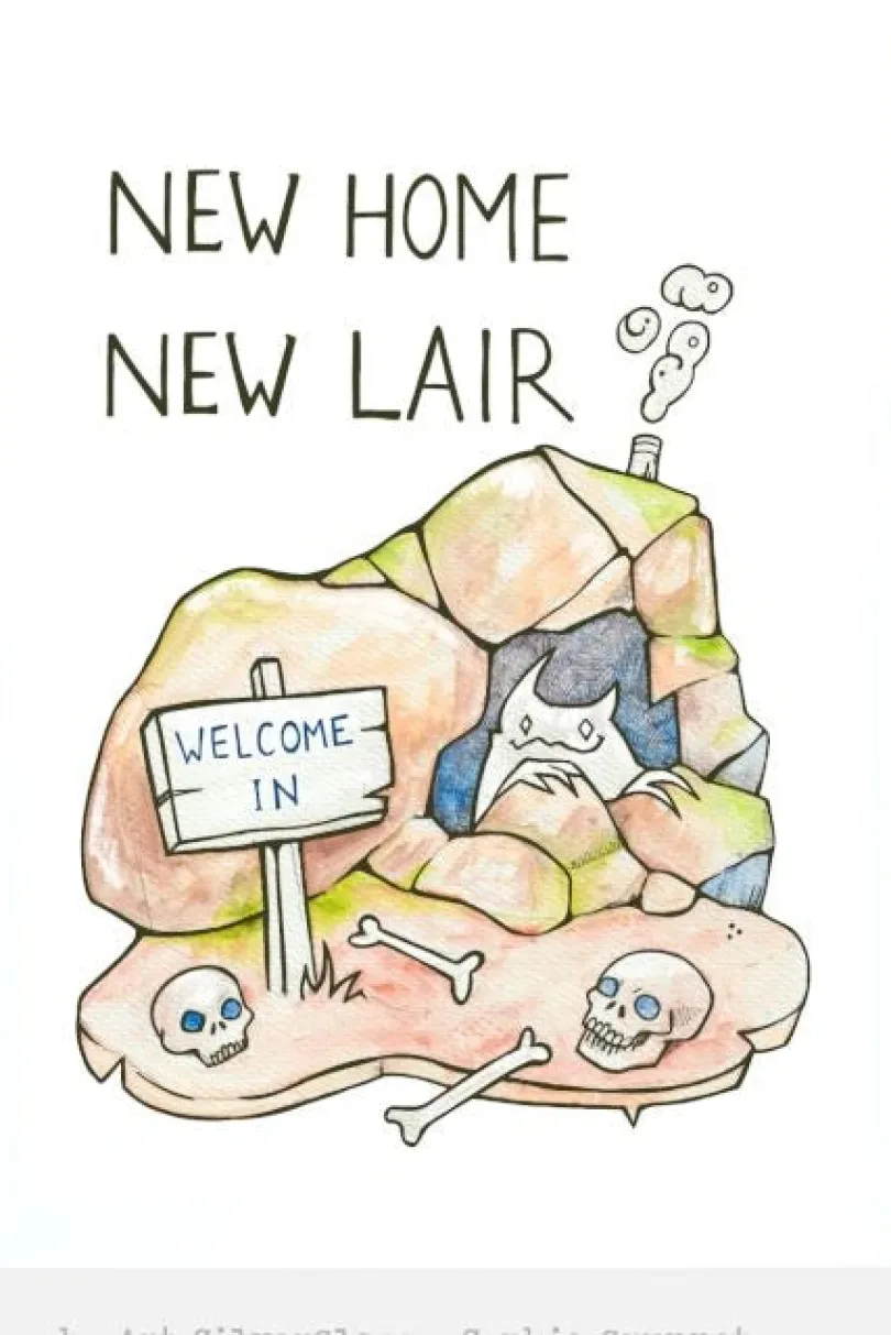 Gratulationskort - New Home. New Lair