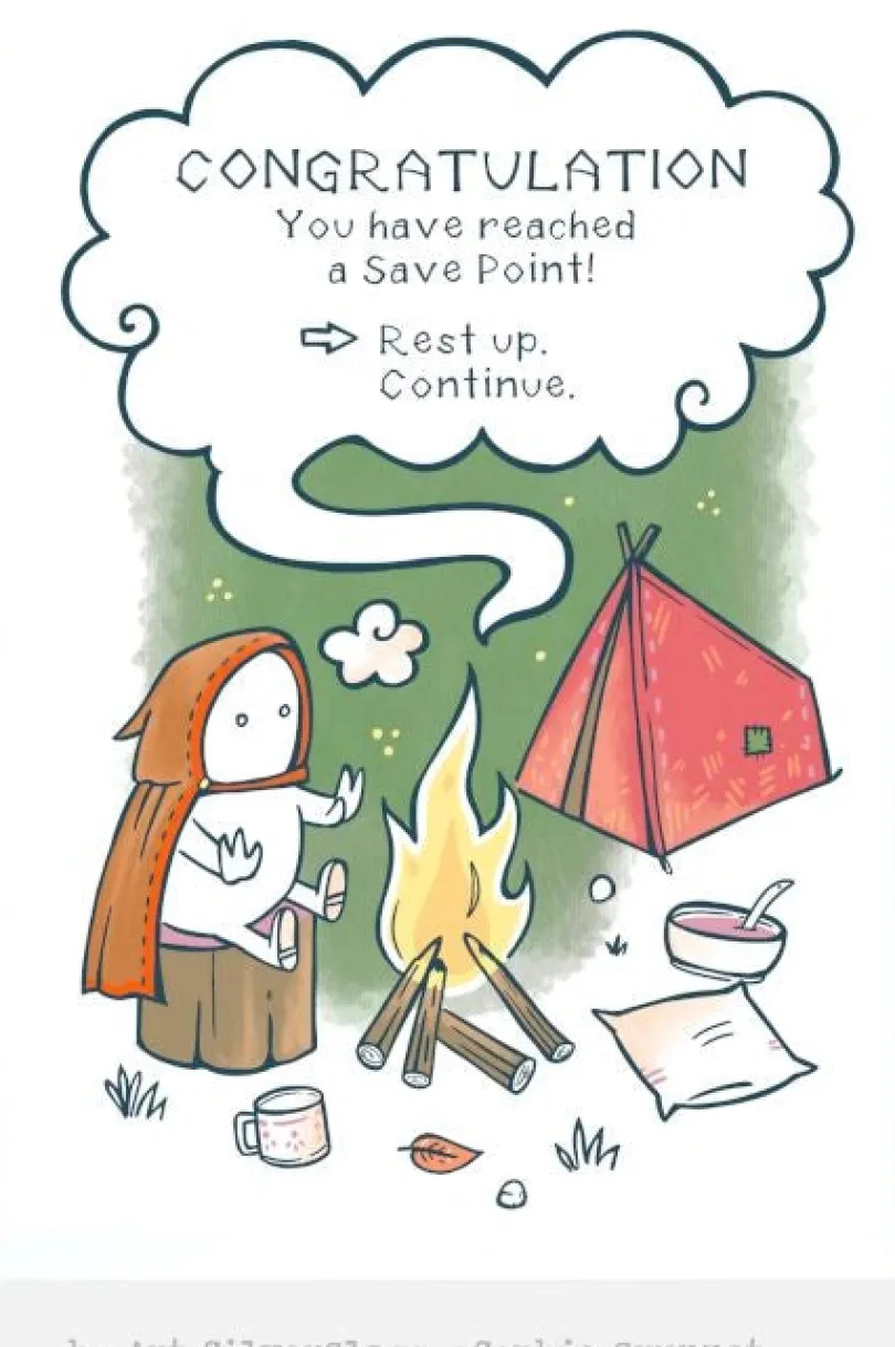 Gratulationskort - You have reached a Save Point