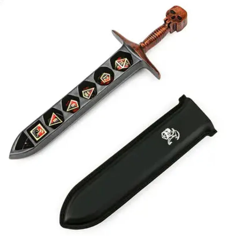 Grim Dagger Dice Case/Holder w/sheath Cover Copper